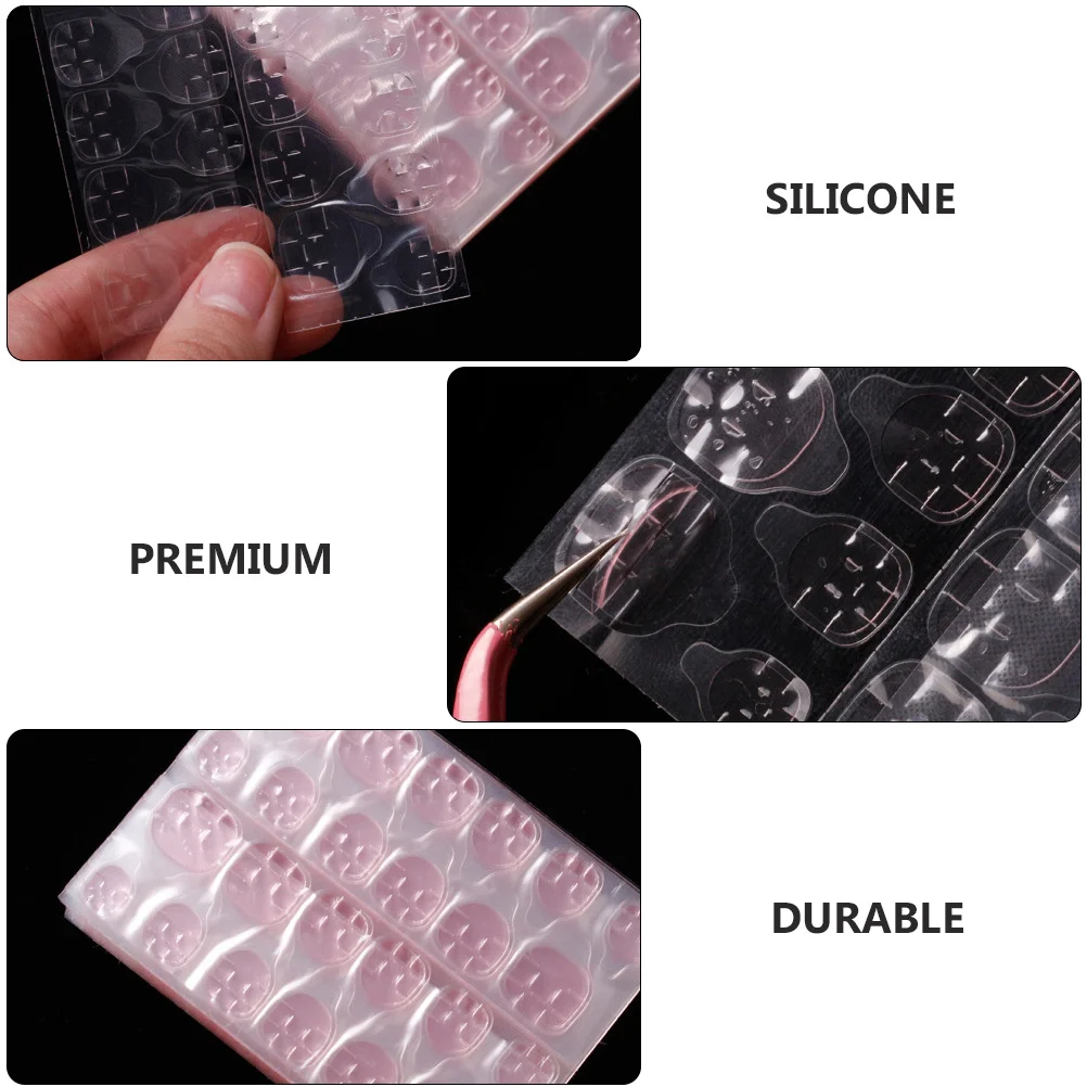 20 fogli adesivi adesivi gelatina per unghie trasparente rosa durevole pasta per manicure a lunga durata fornitura per nail art colla gelatinosa per manicure