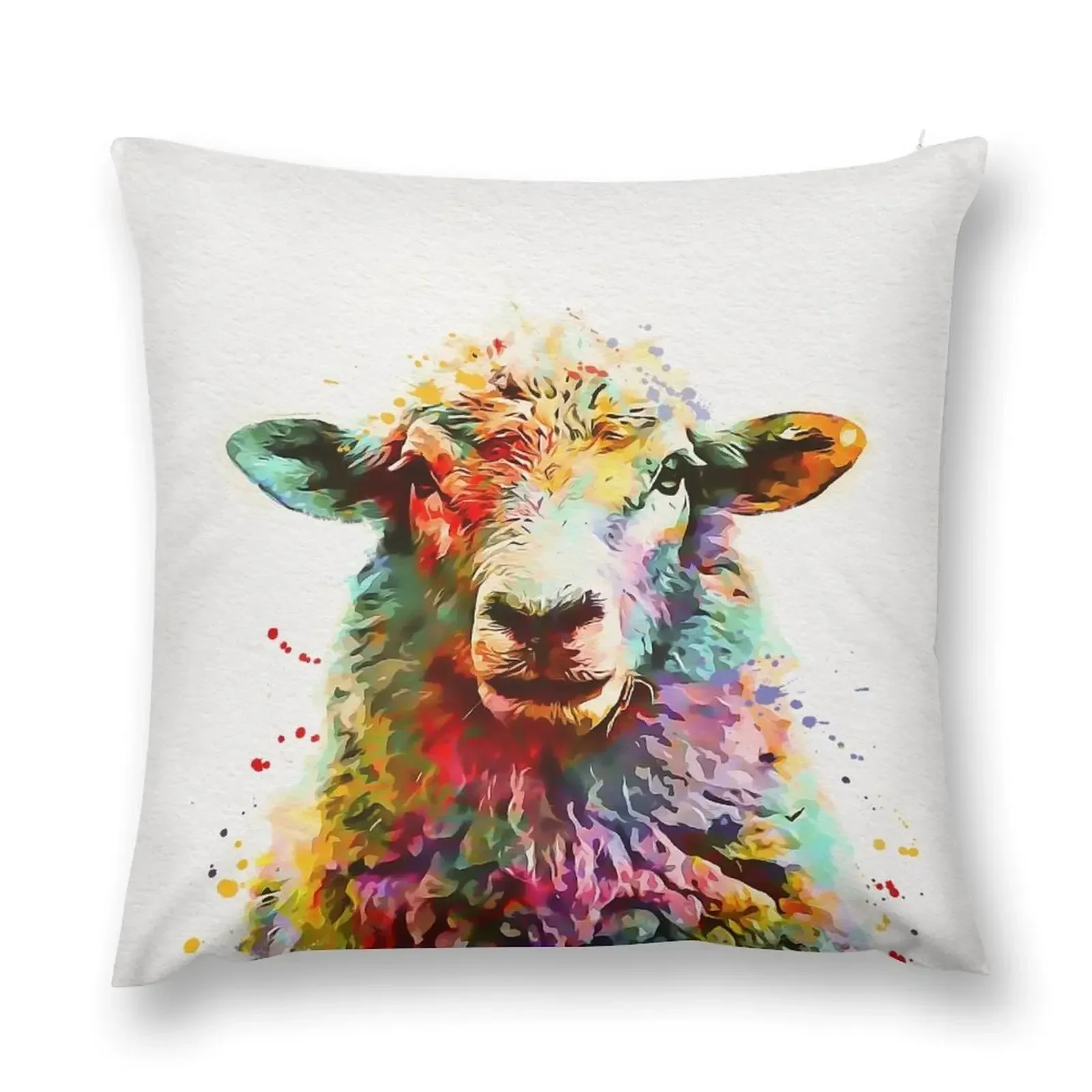 

Sheep Watercolor Throw Pillow New year covers for pillows christmas pillowcases Pillowcases Bed Cushions pillow