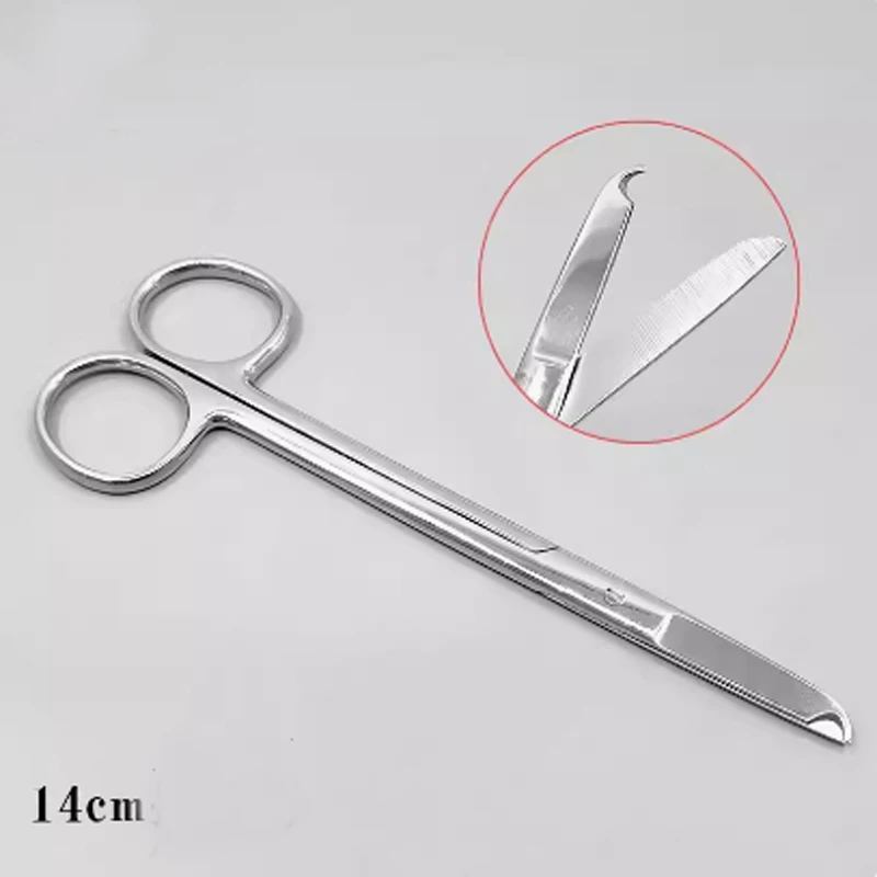 14cm suture removal, crescent mouth cutting, nurse cutting fine scissors, bandage cutting, plaster cutting, straight pointed rou