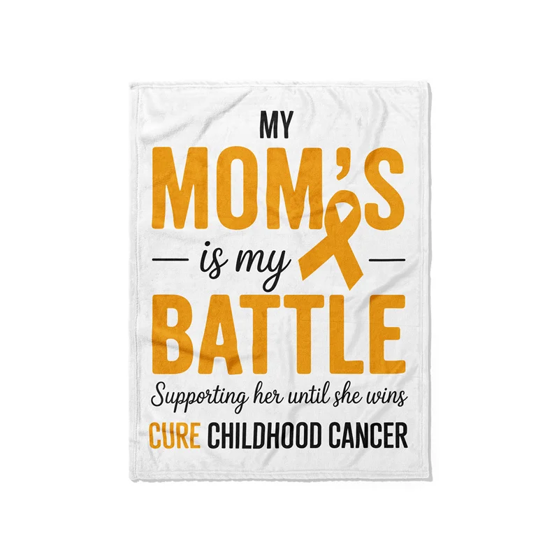 Gaslight Gatekeep Girlboss Childhood Cancer Awareness Throw Blanket Pediatric Warrior Survivor Suppor Soft Fleece Blanket