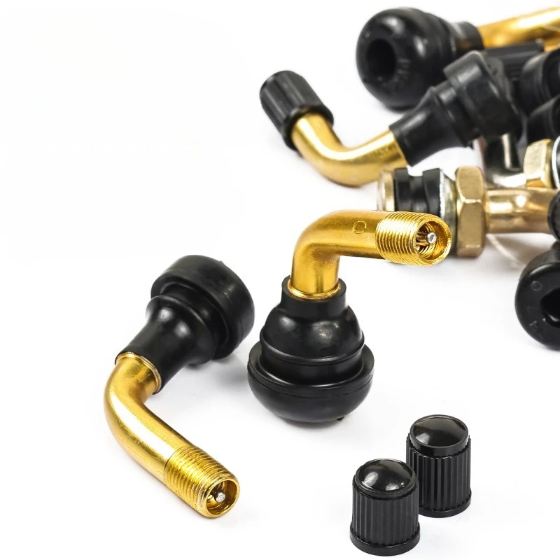 4Pcs/set 90 Degrees Rubber Angle Valve For Tubeless Tires Nipple For Tubeless Disc Wheel Nipple (PVR40/PVR50/PVR60/PVR70)