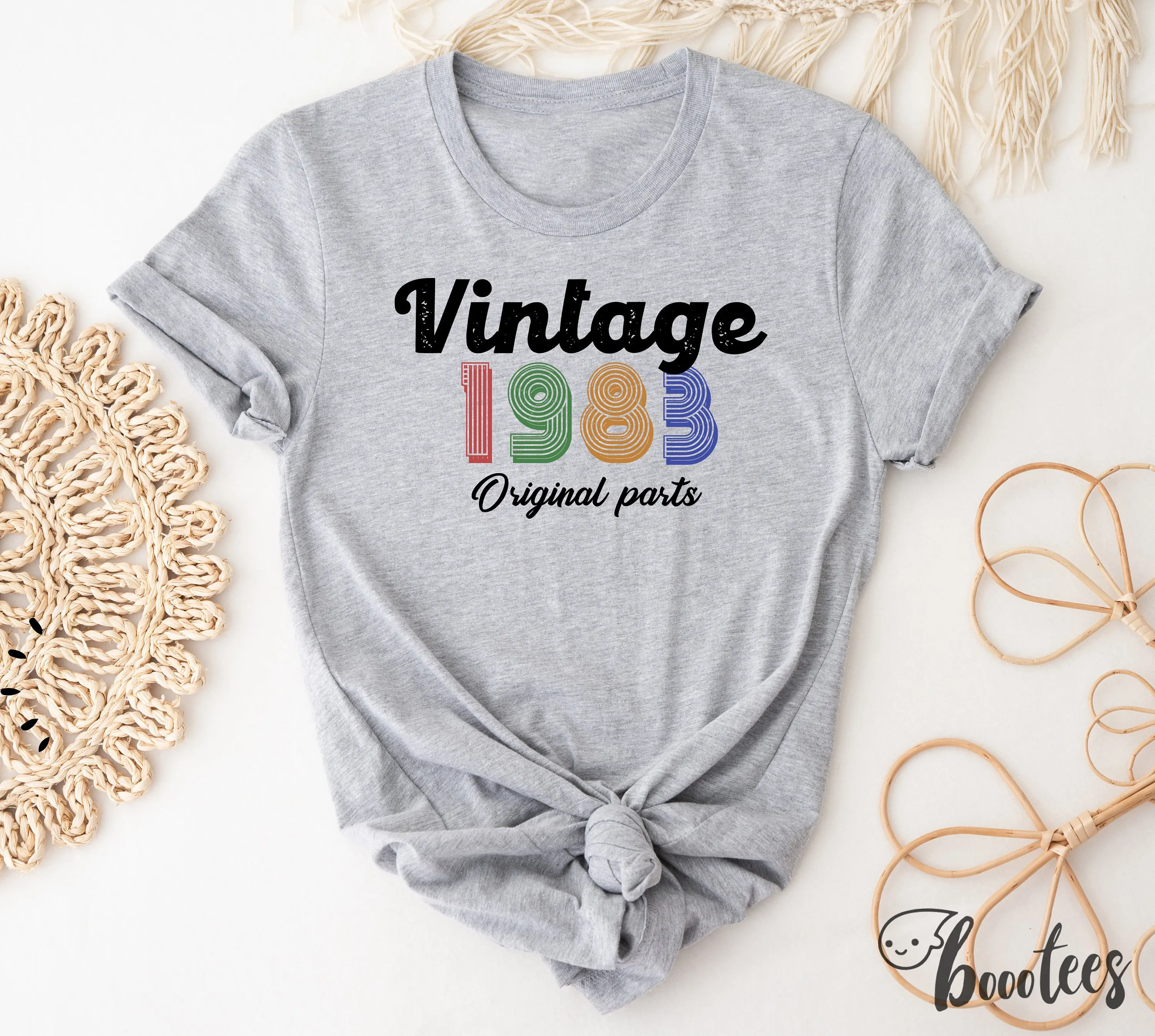 40Th Birthday T Shirt Retro Vintage 1983 Ladies Kids Baby For Him Her Bday Present Forty Turning