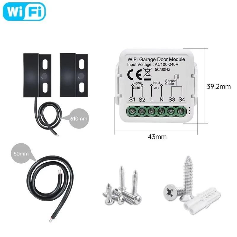 Tuya Alexa Timer Smart Switch 10A 16A Relay Module Works Google Home Android Smart Life App Remote Control OLED Wall Garage