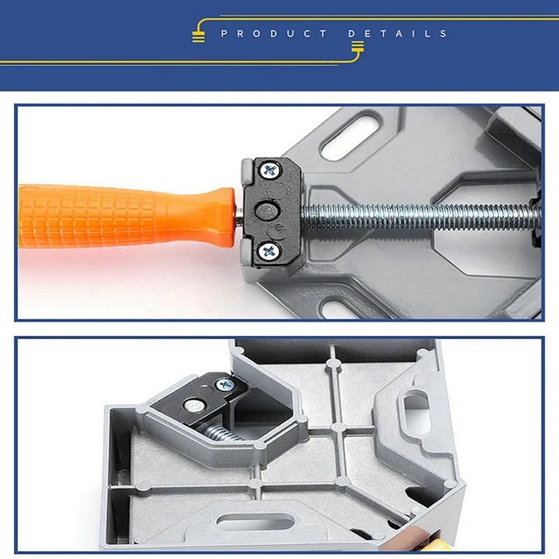 TOP 90 Degree Angle Clamp Quick Fixed Fish Tank Glass Woodworking Picture Frame Clamp Multi-Function Positioning Tightener