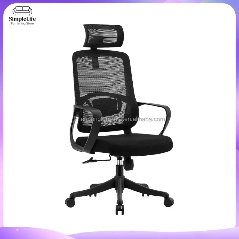 Ergonomic Office Chair High Back Mesh Executive Computer Desk Chair Adjustable Lumbar Support Home Gaming Seat Breathable