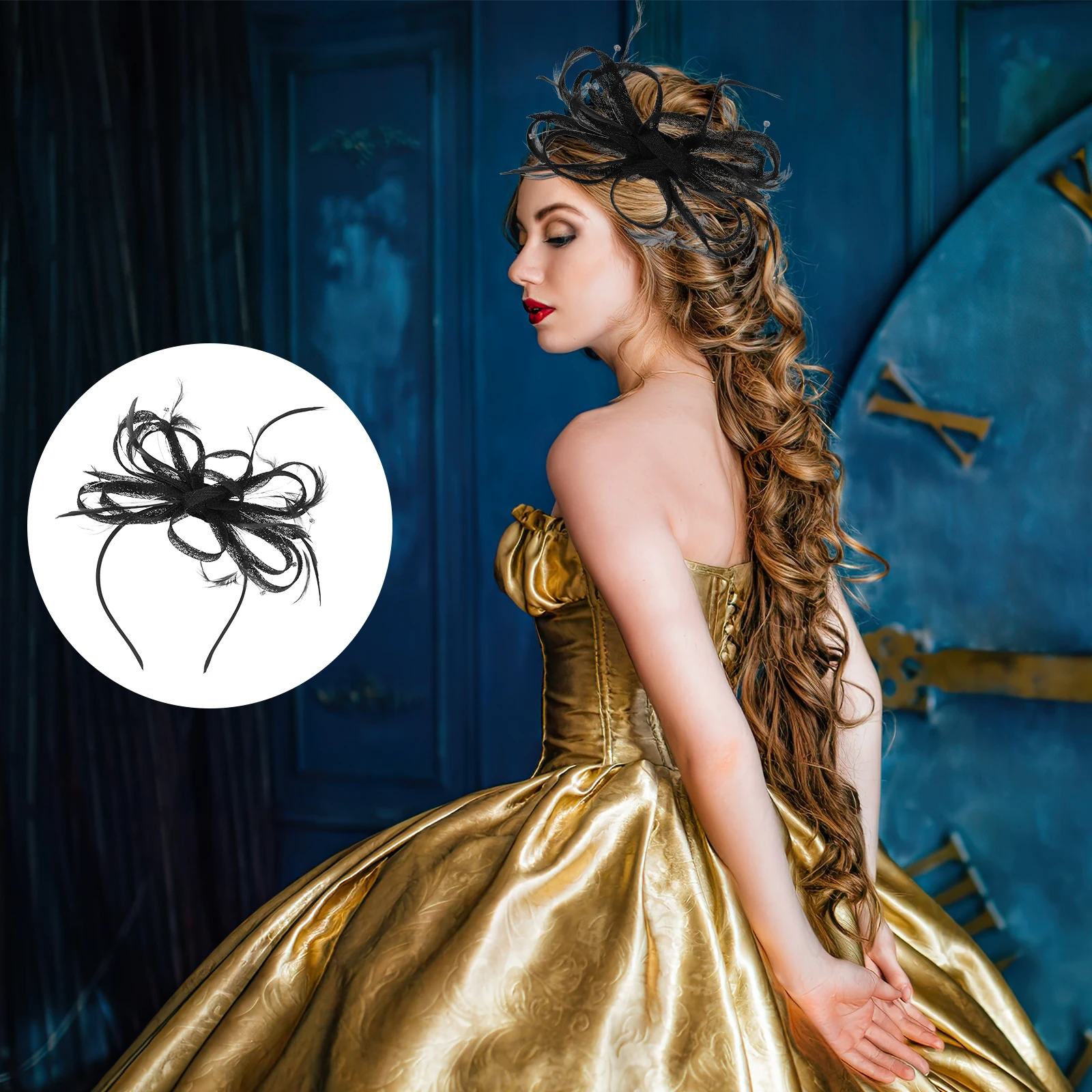 

Vintage Fascinator Hat Hair Clip Tea Party Wedding Headpiece Women Fascinators Cocktail Party Hats Decorative Hairpins