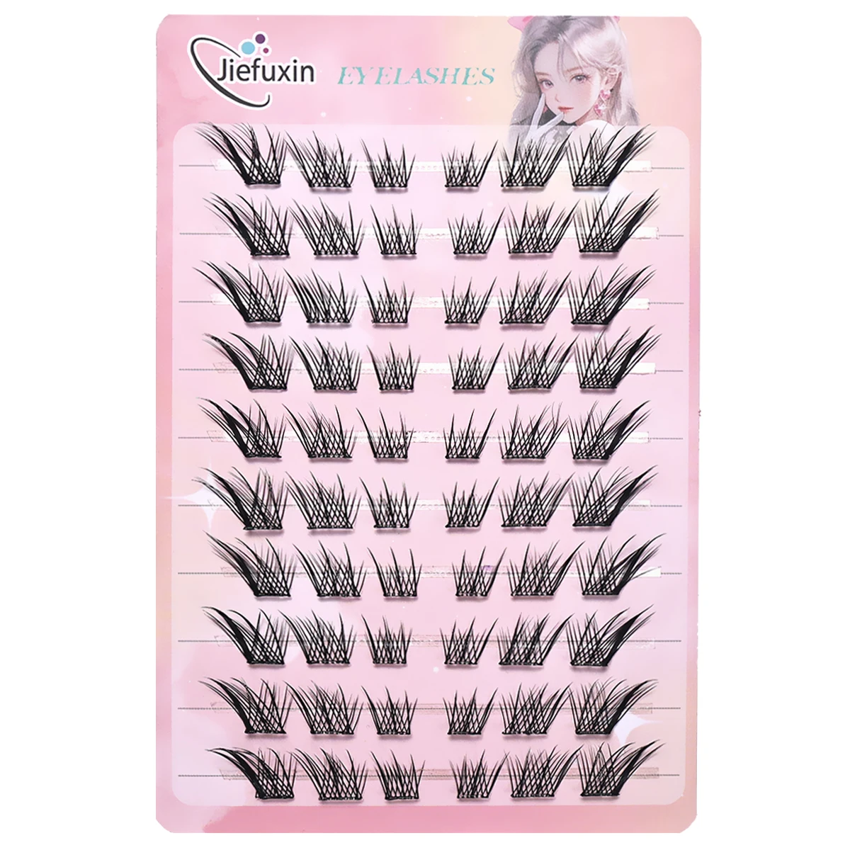 Wimperncluster ohne Kleber: Sonnenblumen-Design, Fuchsauge und Hundestil mit Ahornblatt, 3-stufiges Auftragen, natürliche Manga-Wimpern für Anfänger – Detail 4