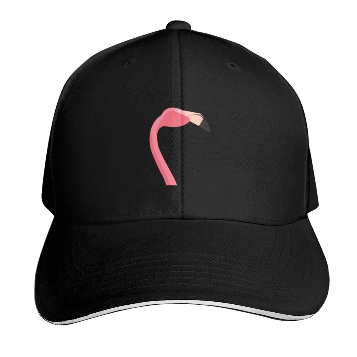 Gorra de béisbol minimalista con diseño de flamenco, en tonos rosa y azul, estilo vintage y retro, con bordados, ligera, fácil de guardar, un regalo ideal para él o para ella.