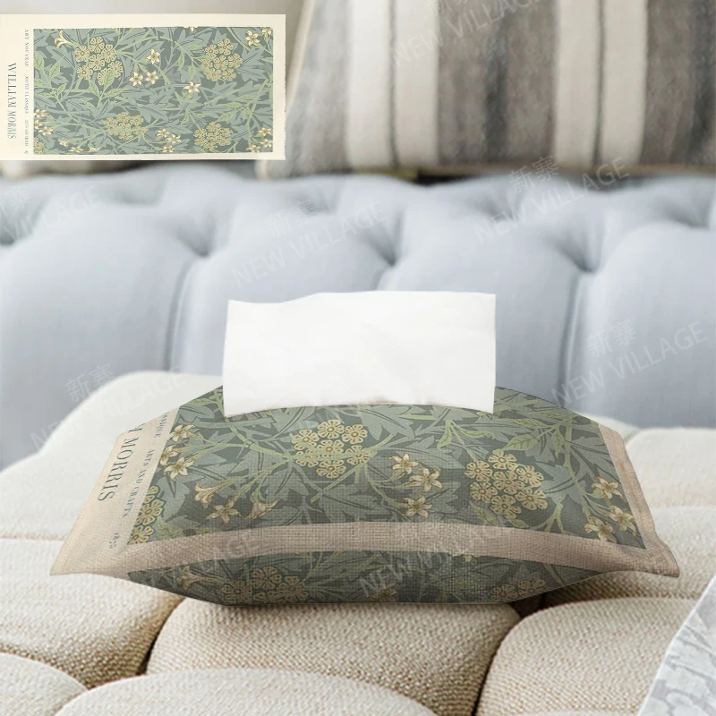 Home decor fabric tissue box car tissue holder tissue cover box Textiles cloth storage tissue bag nordic wipes dispenser boho