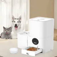 2-in-1 Durable Smart Wi-Fi Electric Pet Feeder 5L Automatic Cat Dog Water Dispenser Small Size Pet Bowls Feeders Battery