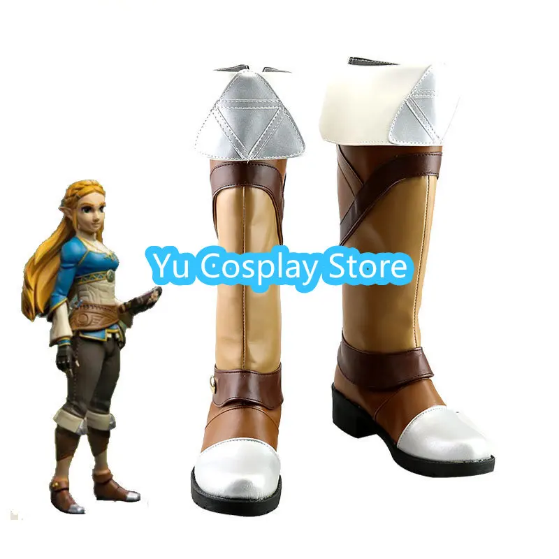 Sage of Time Princess Tetra Sheik Cosplay Shoes Halloween Carnival Boots PU Leather Shoes Custom Made