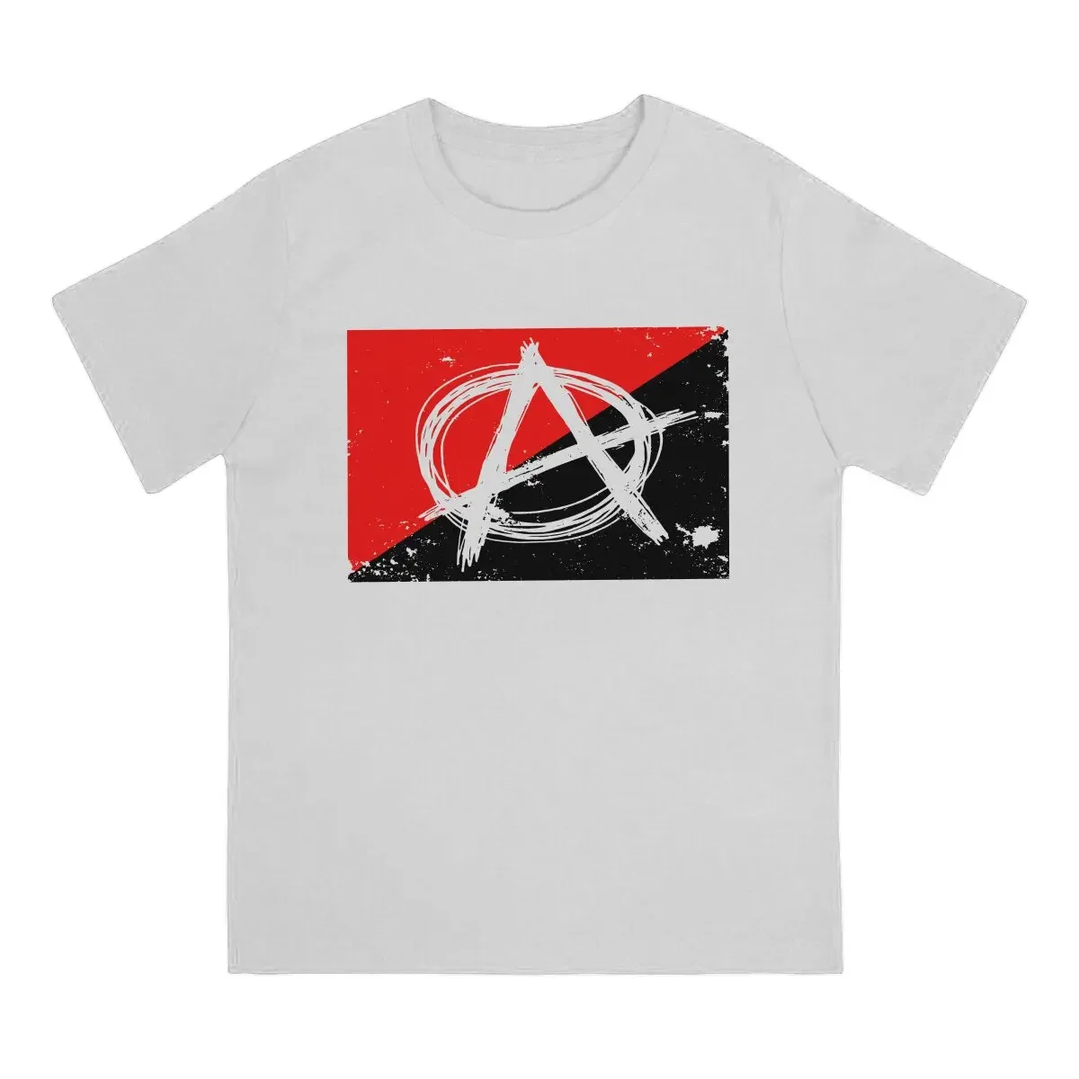 Anarchist Flag Anarchy Anarchist Symbols T Shirt Grunge O-Neck TShirt Polyester Tops