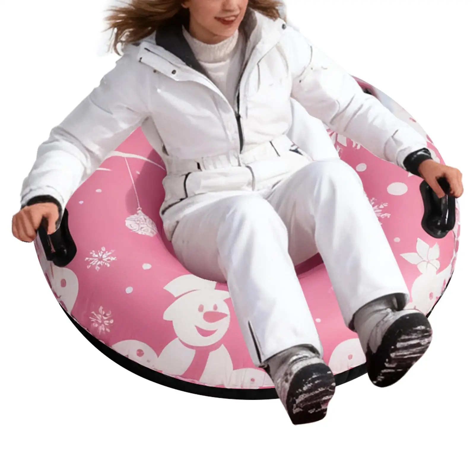 

Christmas Snow Tubes Christmas Inflatable Snow Sled Holiday Sledding Ring For Outdoor Driveway Walkway Pool Gathering Party