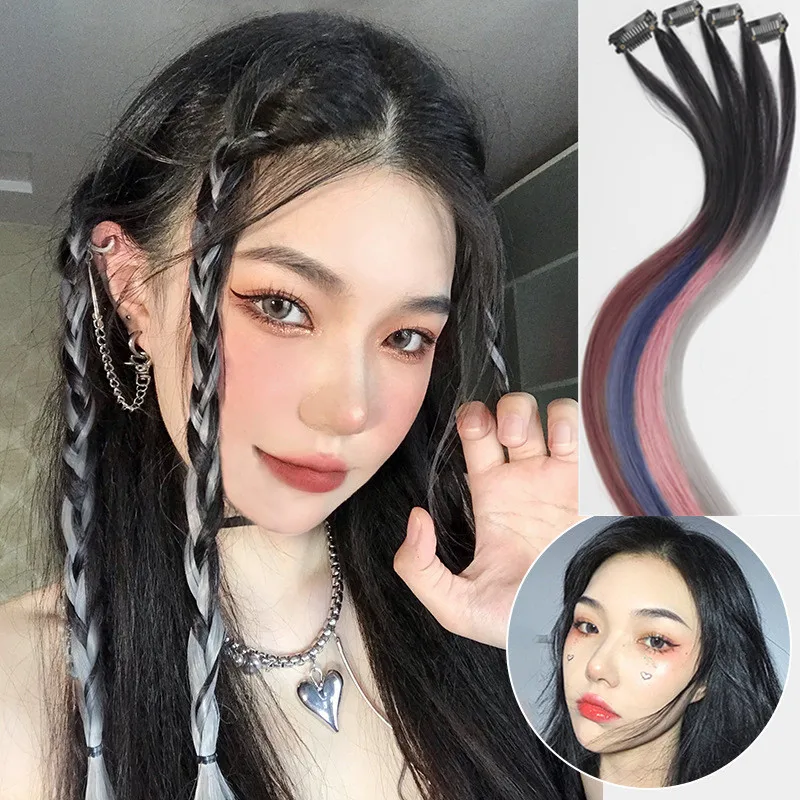 Hair Braiding Tool Hair Rings Extension Braid Ponytail Hanging Ear-dye Braid Twist Colorful Hanging Hair Pieces Women