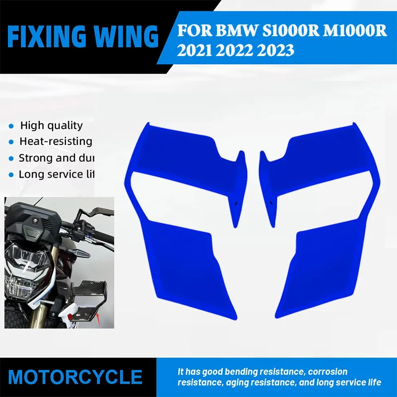 

ABS Plastic Motorcycle Front Aerodynamic Wing Fixed Wing Spoiler Fairing For BMW S1000R M1000R S 1000R M1000 R 2021 2022 2023