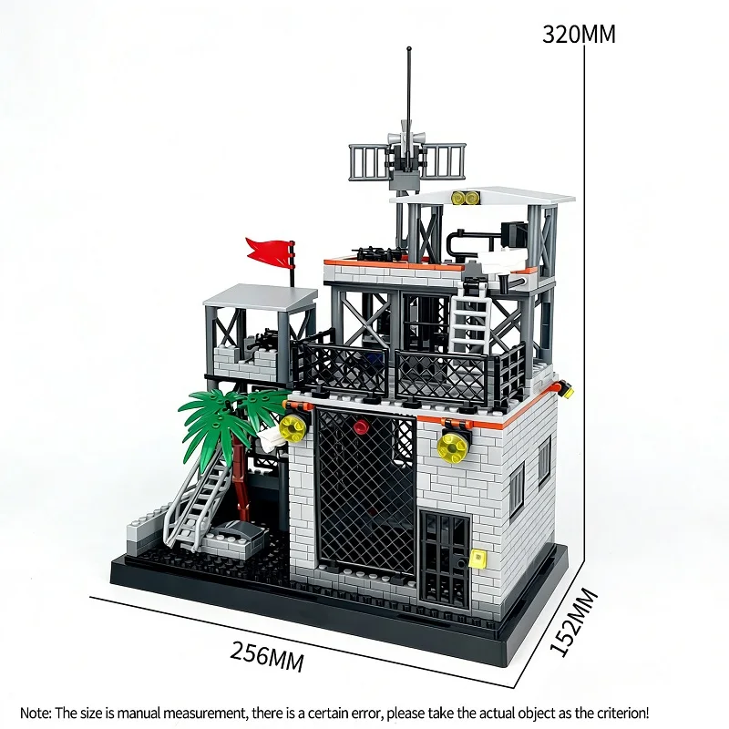 Oman US military base Outpost Guard Tower MOC Army Defense Base Kit Assembly Architecture Building Blocks Bricks Toys 42127