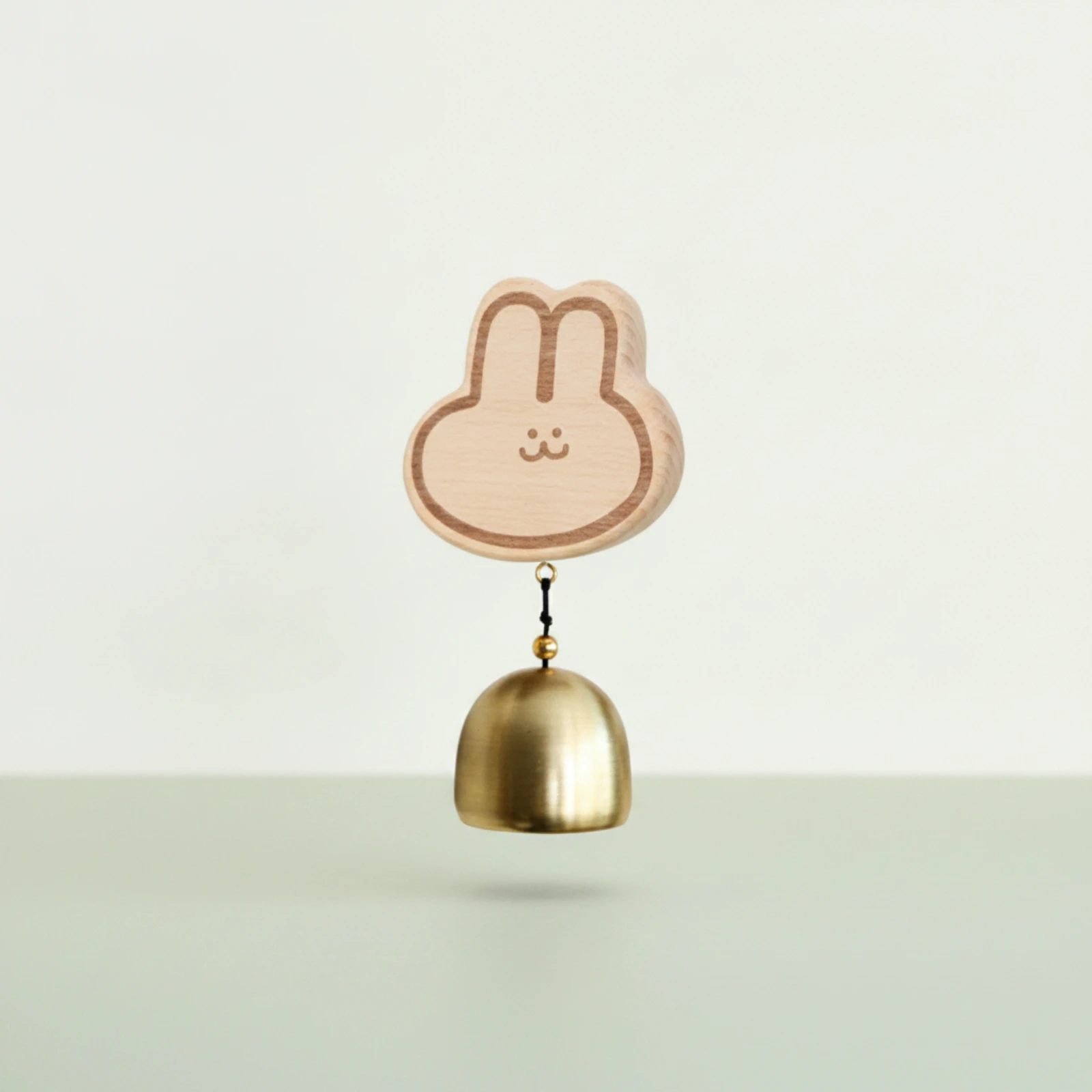 Wooden Wind Chime Decorative Wind Chime with Bell Wooden Door Charm Minimalist Hanging Ornament Simple for Homeowners, Entryway