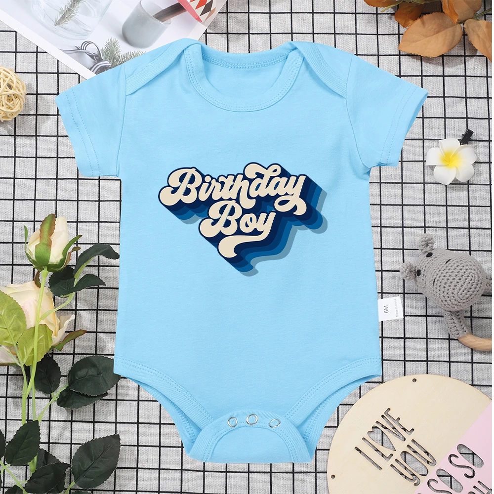 Blue Print Baby Onesie O Neck Cotton Comfy Dropship Newborn Bodysuit All-match Y2K Style Harajuku Infant Jumpsuit Casual Clothes