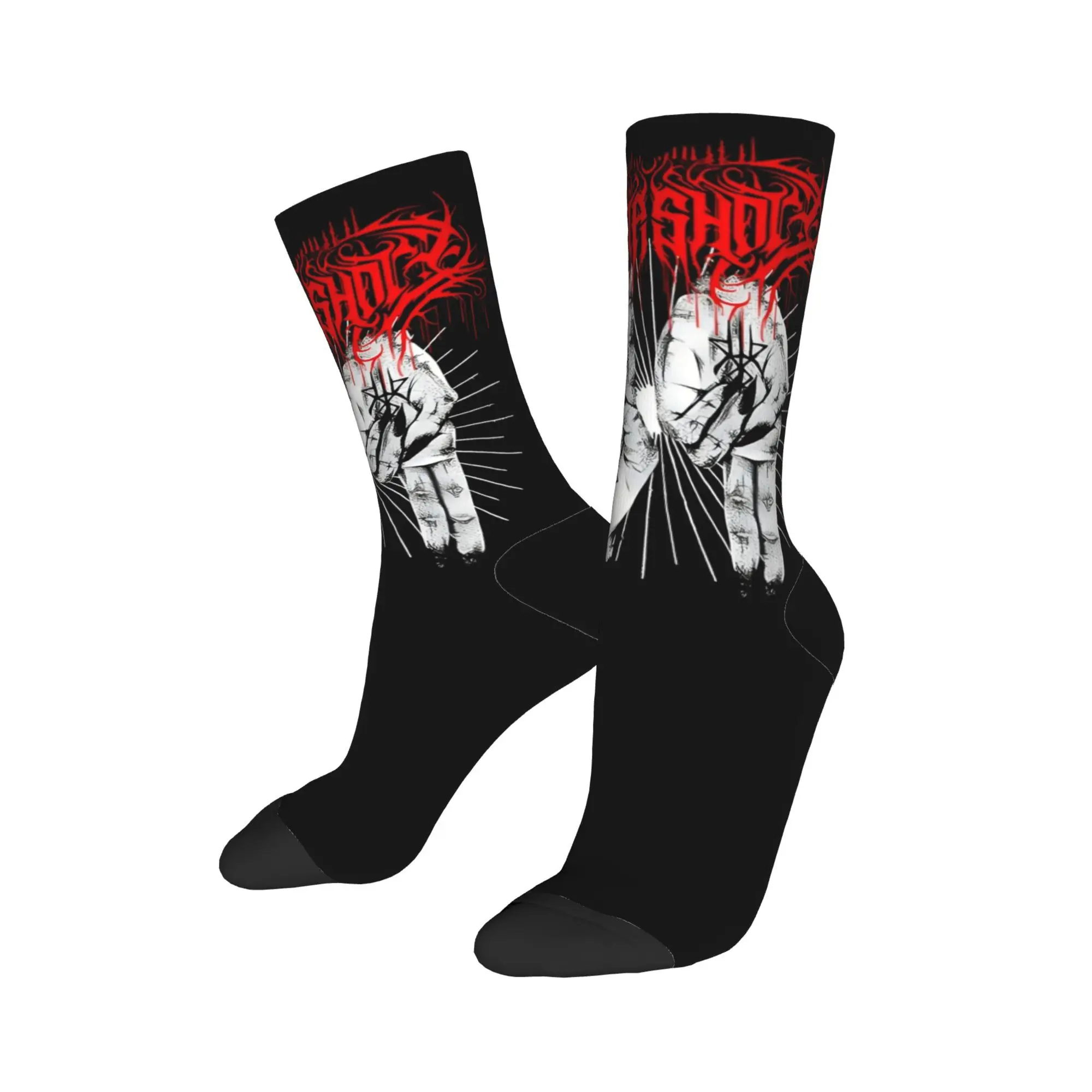 

New Men's Socks Casual Lorna Shore American Deathcore Band Sock Polyester Sport Women Stockings Spring Summer Autumn Winter