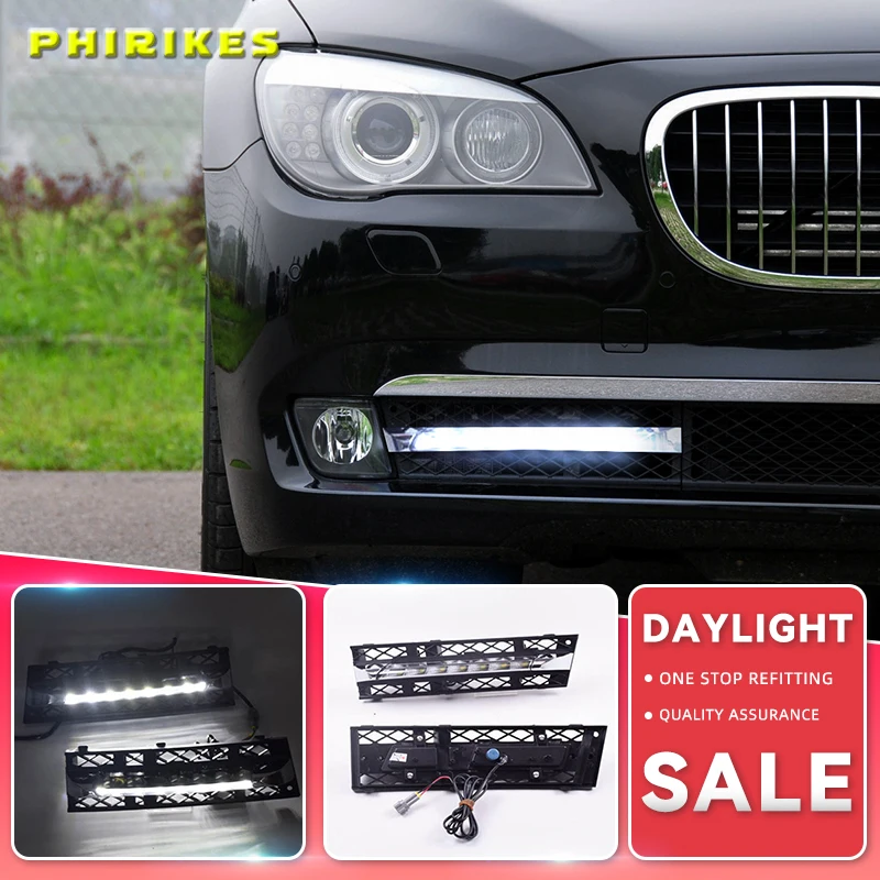 

2pcs White Daytime Running Lights DRL LED Fog Lamp for BMW 7 Series F01 F02 730i/740i/750i/760i 2009-2012