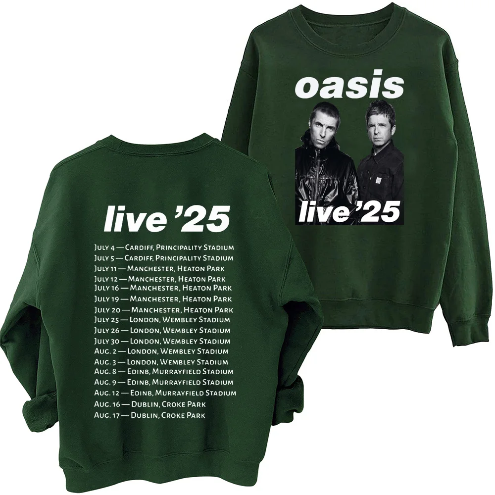 Oasis Live 25 Tour Sweatshirt Man Women Oversized Crewneck Sweatshirts Fans Gift