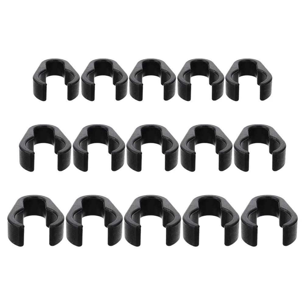 15 Pcs Wire Holders for Cables Microphone Plastic Cord Clamp Clip Storage Boom Black Organizer Pole