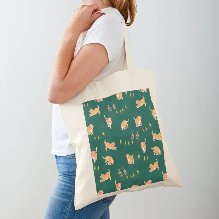 

Toller Puppies and Ducklings - Forest Green Tote Bag Big bag women cloth bag woman Women's bags tote men's