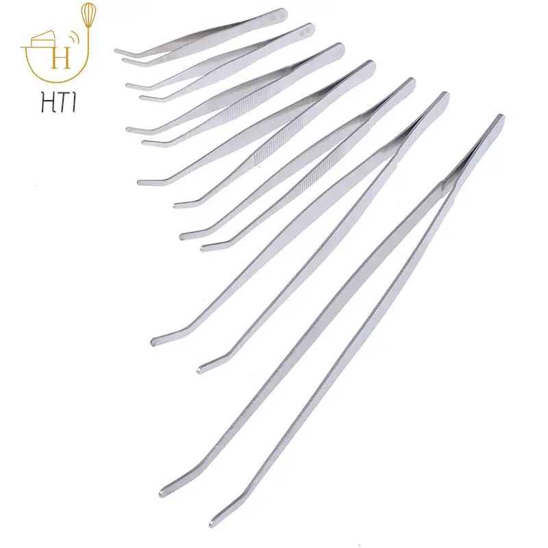 Stainless Multifuctional Steel Elbow Tweezers Aquarium Clip Long Tongs Medical Tweezers Forceps Tools 12.5/14/16/18/20/25cm