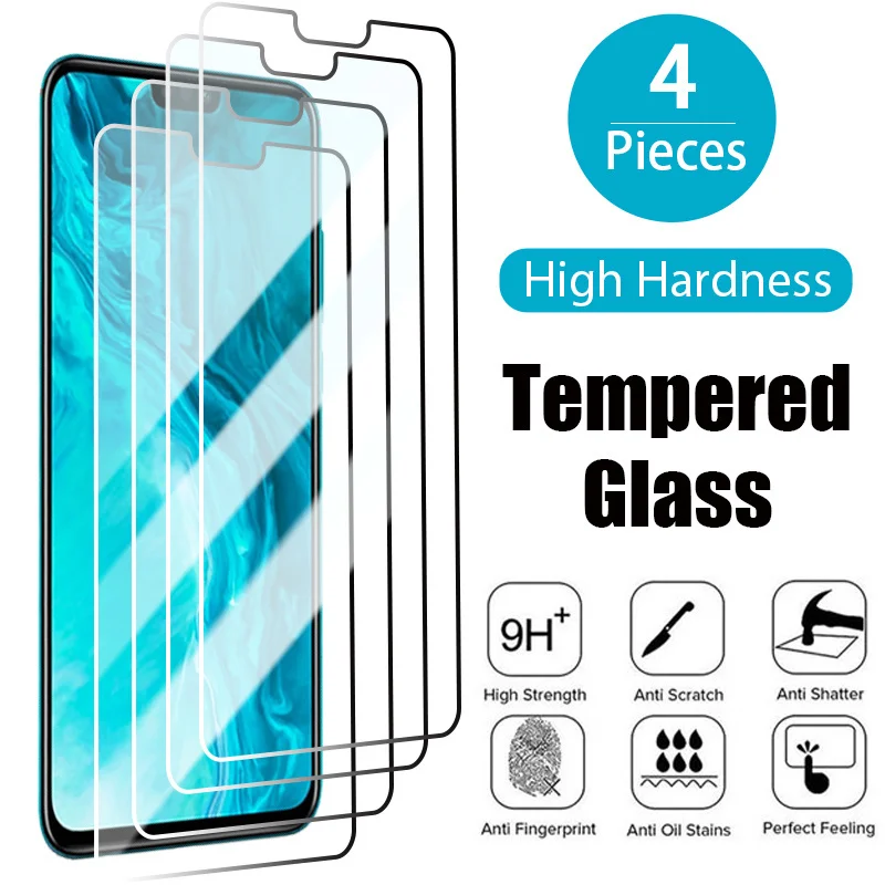 4PCS Protective Glass for Honor 8X 9 10 30 50 Lite 20 Pro Tempered Glass for Honor 9X 10i 20i 30i Premium Glass