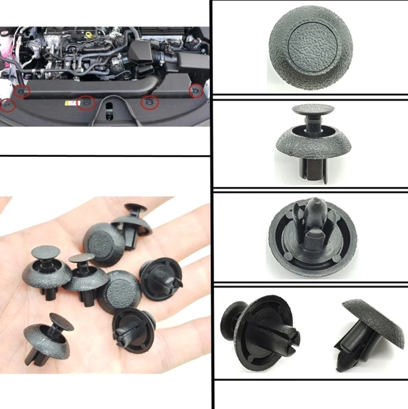 500Pcs Car Radiator Protective Engine Cover Shroud Grille Hood Panel Clip Retainer Rivet For A2 A4 A5 A8 Q3 Q5 S4 S5 S8 TT TTS