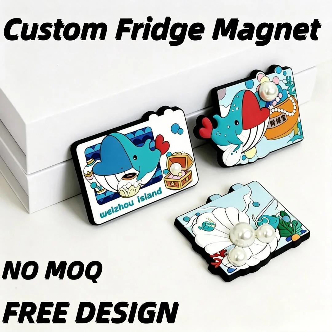 Promotional Custom Eco-friendly Durable Cute 3D Refrigerator Magnet Home Decor Tourism Souvenir PVC Fridge Magnets
