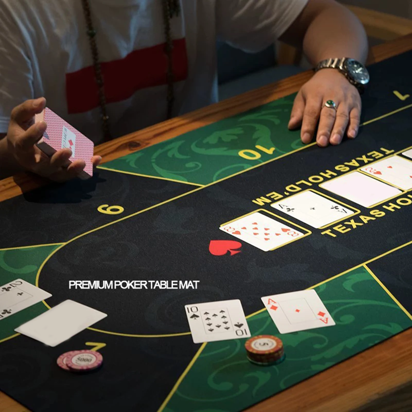 Holdem Poker Mat Rubber Game Mat Poker Layout Tablecloth Tabletop Holdem Mat For Home Entertainment Board Game Rooms Friend