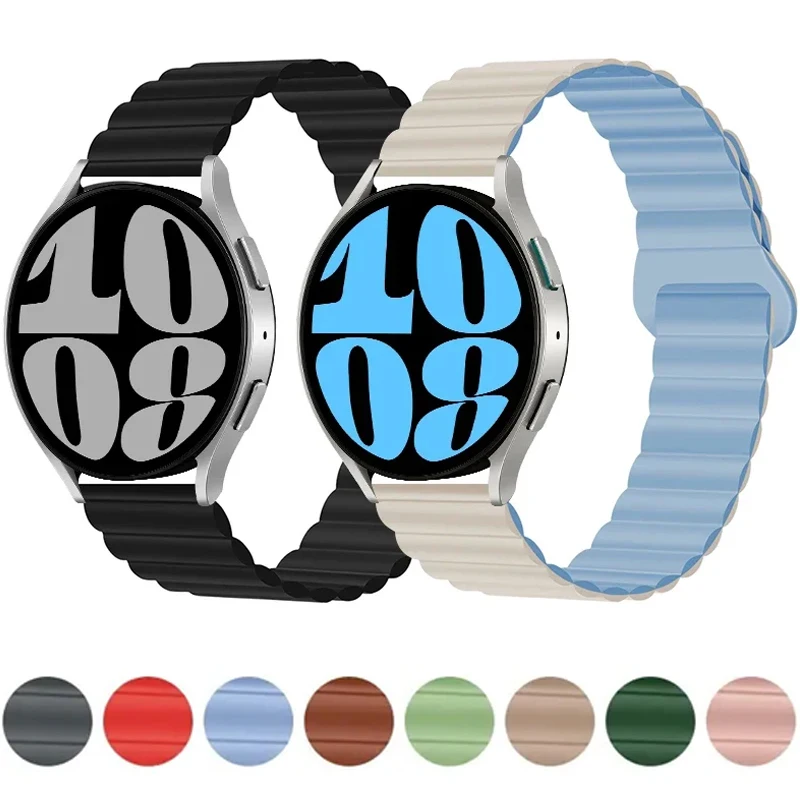 Magnetic Loop Strap For Samsung Galaxy Watch 7 6 5 4 40MM 44MM 4 6 Classic 46 42 43 47mm 5 Pro Band Silicone 20mm 22mm Watchband