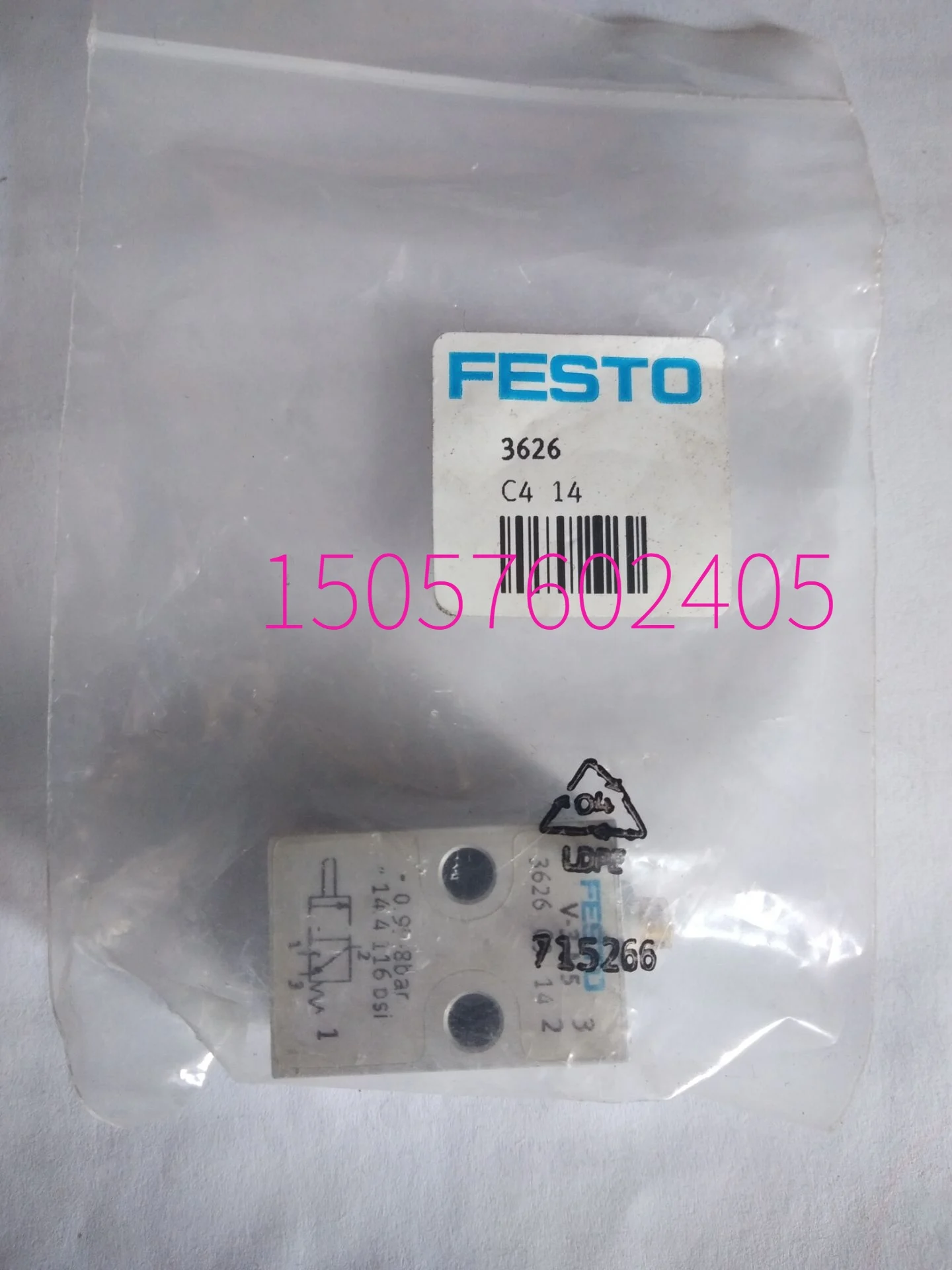 

Festo FESTO Direct Acting Round Head Valve V-3-M5 3626 Original And Genuine Stock