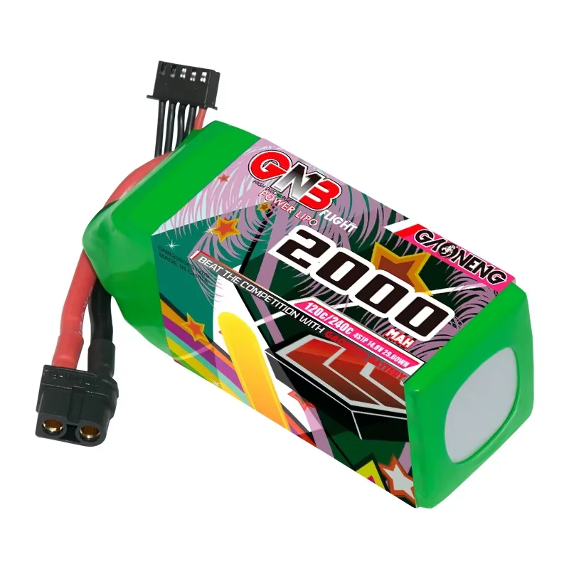GAONENG GNB 2000mAh 4S 14.8V LiPo Battery, 120C Discharge XT60 Connector, High‑Power Pack For FPV Freestyle Long Range RC Drone