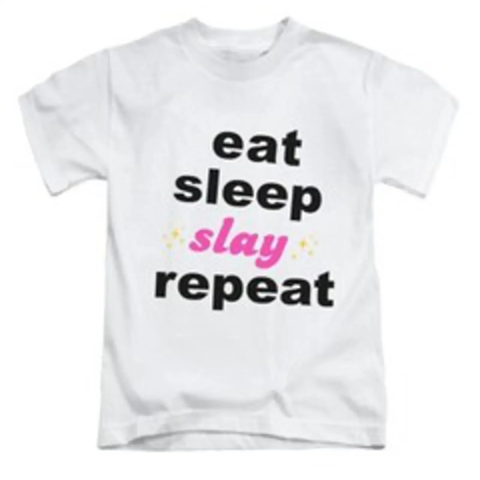 Eat Sleep Slay Repeat Erwachsene T Shirt Lustig Fun Oberteil Neu vintage Washed Unisex fashion designer clothes