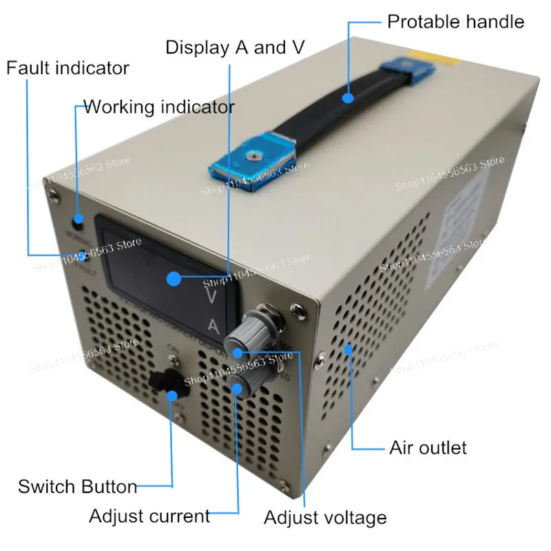 chux 2000W Switching Power Supply 0-12V 24V 27V 36V 48V 50V 60V 70V 80V 90V 100V 110V 220V 300V 400V Voltage Adjustable Power