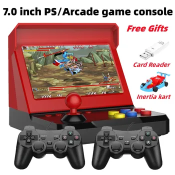 7.0 inch quad core retro arcade game console built-in 9000 games for ps1/ cp1/cp2/neogeo/mame/gb/snes/fc/sega/bin video/music