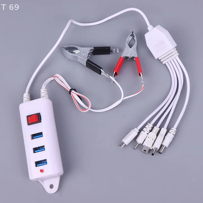 mobile phone charger, USB interface, universal battery, mobile phone charger 3 USB clip with switch charger