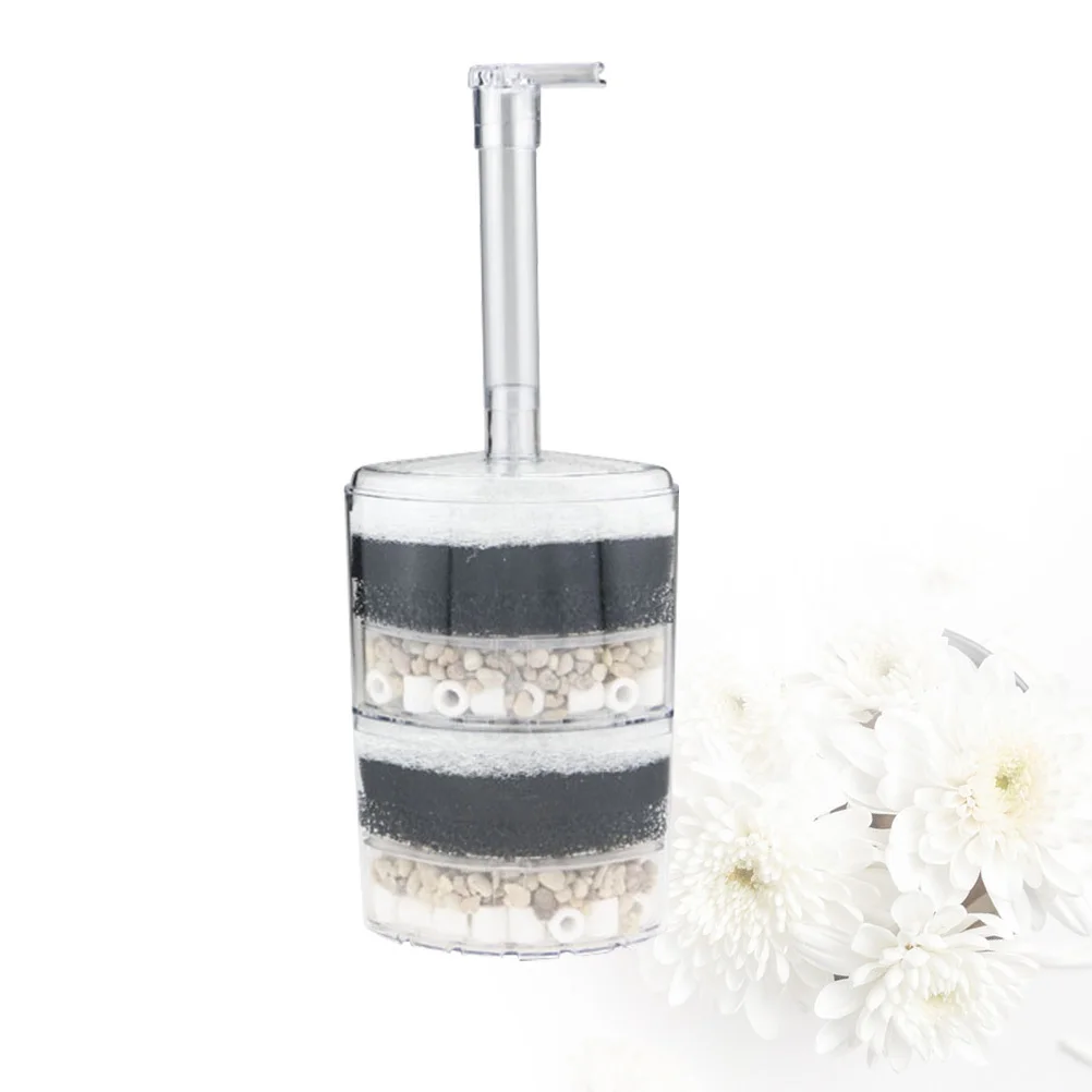 

Aquarium Corner Filter Xy-2010 Built-in Multilayer Ceramic Air Driven Fish Tank Filter Adjustable Outlet Quiet