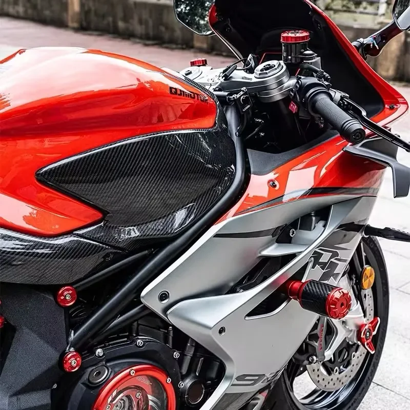 【Precise Fit】QJMOTOR SRK 921RR Modified Carbon Fiber Tank Side Cover Panel Motorcycle Appearance Upgrade Kit