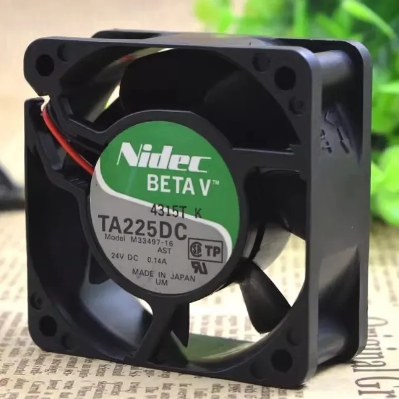 Original New CPU Fan for NIDEC TA225DC M33497-16 24V 0.14A Cooling Fan 60X60X25mm