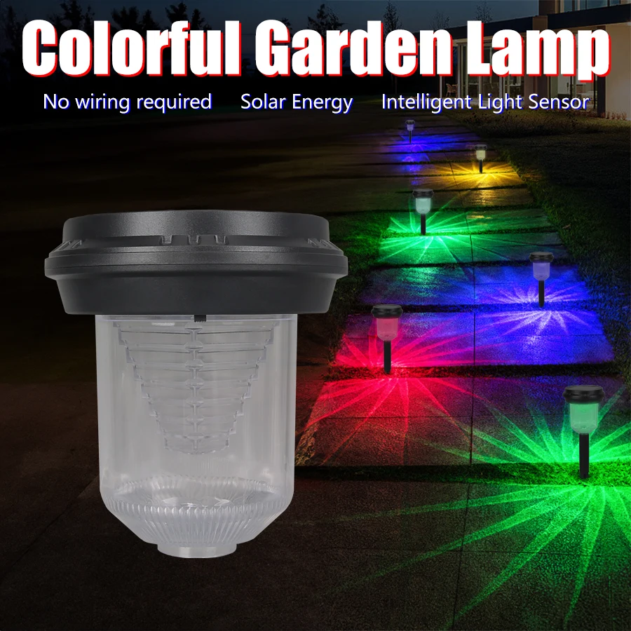 Solar Outdoor Lights New Garden Lamps Powered Waterproof Landscape Path for Yard Backyard Lawn Patio Decorative LED Lighting