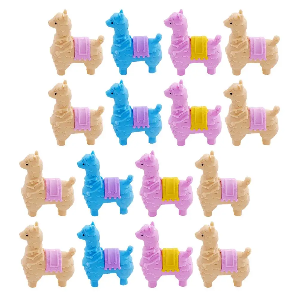 

Adorable Alpaca Erasers Cartoon Kid Rubber Mini Model Gifts Children Animal Shaped School Supplies Safe Fun Collectibles Toy