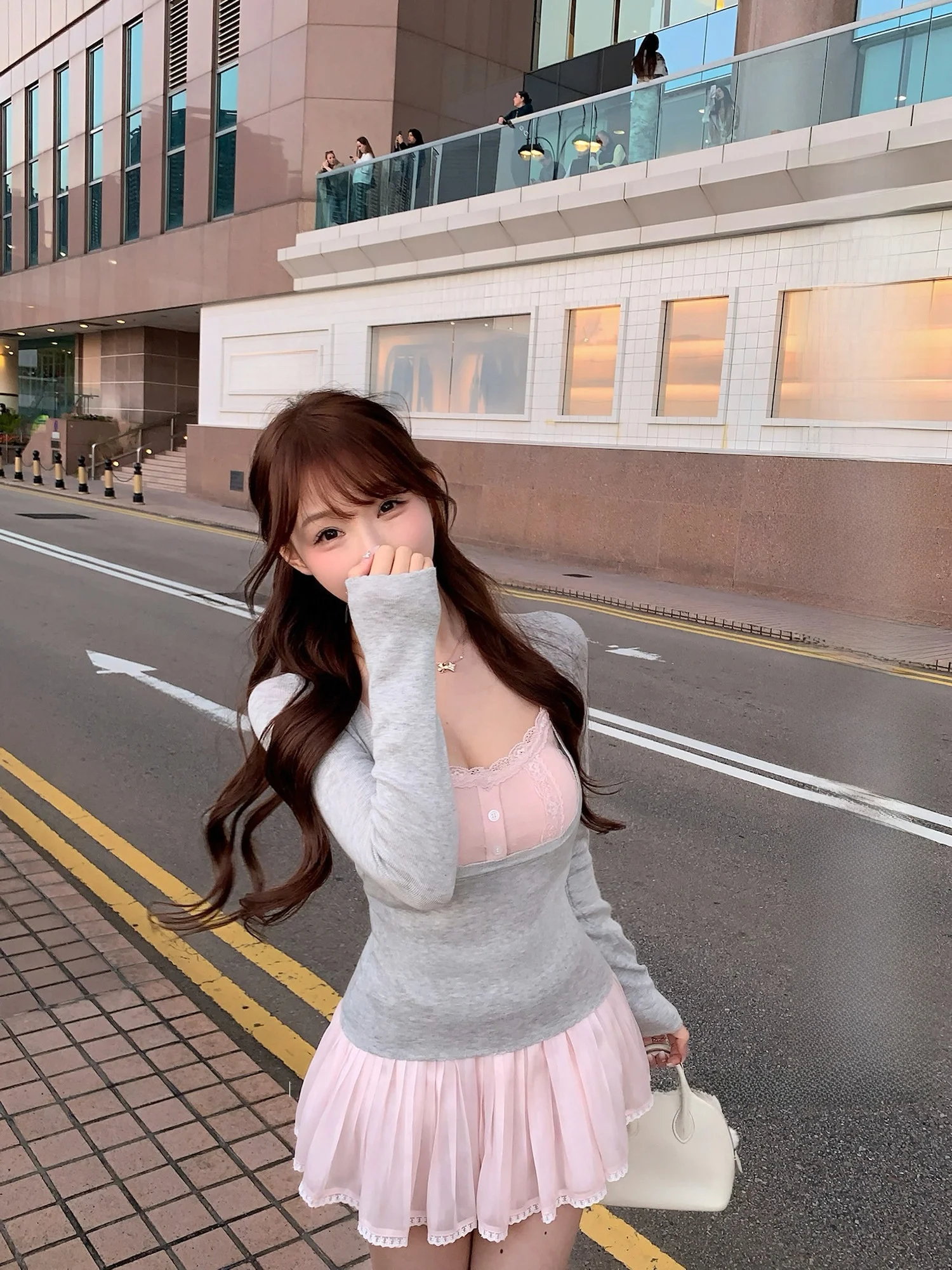 

Женский вязаный свитер Lukira U-Ne с завязками, приталенный топ, весна 2026, из мягкой смеси полиэстера, акрила, нейлона и шерсти, с длинными рукавами