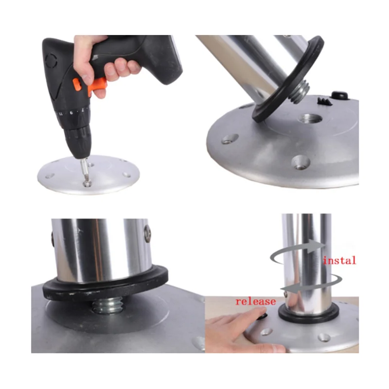 RV Fixed Height Table Legs Removable Aluminum Alloy RV Table Legs For RV Boat Yacht Replacement