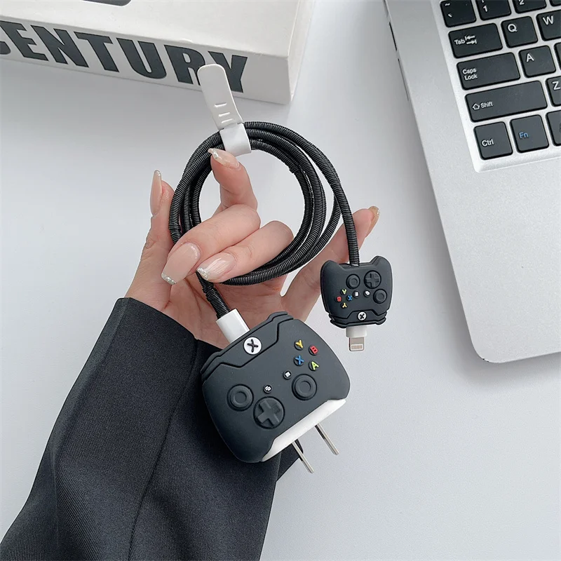 Cartoon Cute Gamepad Silicone Charger Protective Case For IPhone 11 12 13 14 18W-20W Fast Charge Protection Charger Cover Sleeve