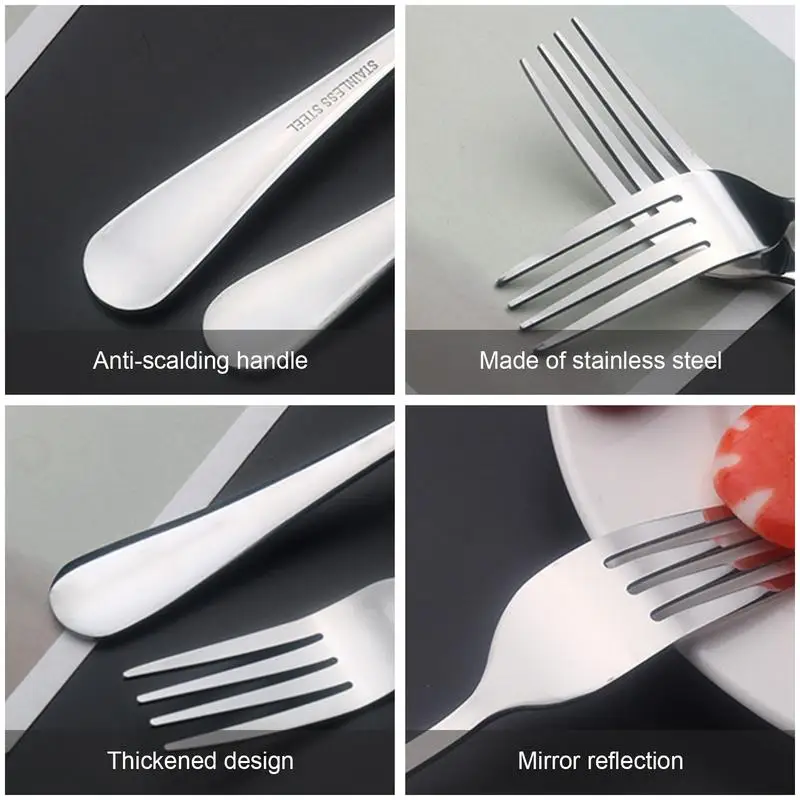 Stainless Steel Forks Food Grade Table Forks Mirror Finish Forks Dishwasher Safe Salad Silverware Fork For Home Outdoor Picnic