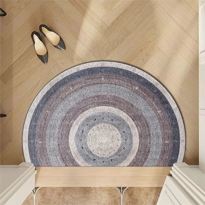 Half Circle Entrance Door Mat Home Floor Mat Entrance Door Mat Foyer Carpet Waterproof Wear-resistant Entrance Floor Mat ZI951