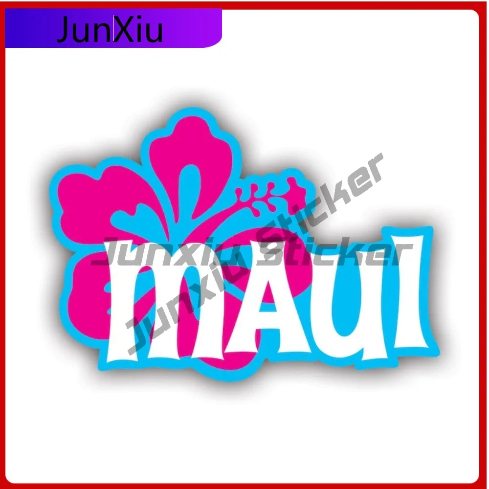 Hawaii Hibiscus Maui Sticker Creative Decals Hi Hawaiian Island Life Auto Decor Car Sticker Vinyl Decal Waterproof Durable Fade